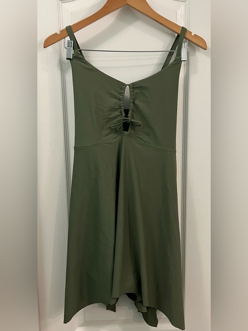 NWT Women’s Plus Size One- Piece Olive Green Swim Dress - 16W